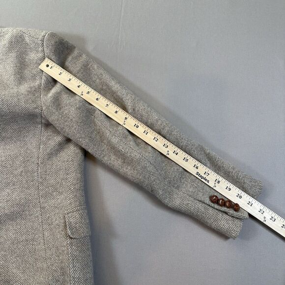 VTG Cricketeer Tweed Herringbone Blazer Sport Coat Men 40R Wool 2 Button (wood) - Picture 10 of 10